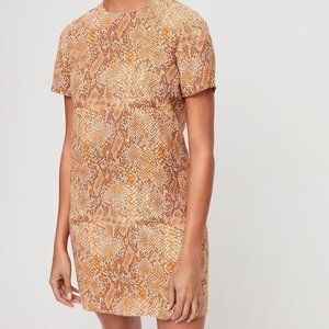 ARITZIA BABATON SNAKE PRINT DRESS EUC
